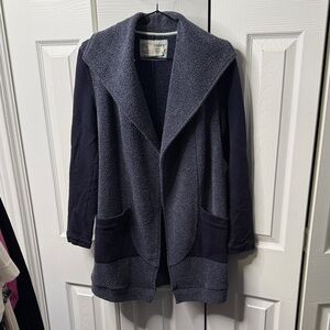 Women's Navy Blue Open Front Jacket